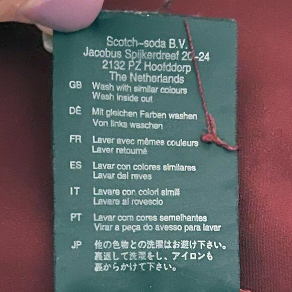 Maison Scotch Star de la Saison Small Burgundy Scalloped Sleeve Blouse EUC - Picture 7 of 7